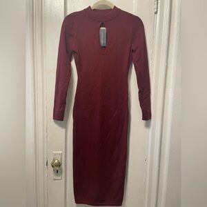 Melrose and Market Red Bodycon Long Sleeve Dress
